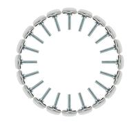 sourcingmap M6 x 25 x 30mm Screw on Furniture Glide Leveling Feet Adjustable Leveler Pad for Chair Industrial Machine Desk Leg 20pcs
