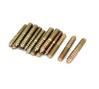 Sourcingmap M6 x 40mm Double Ended Threaded Self Tapping Screw Rod Bolt Stud 15Pcs