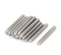 Sourcingmap M6 x 50mm 304 Stainless Steel Fully Threaded Rod Bar Studs Hardware 20 Pcs