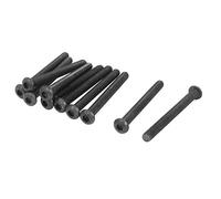 Sourcingmap M6 x 60mm Alloy Steel Hex Socket Button Head Machine Screws Black 10Pcs