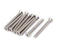 Sourcingmap M6 x 65mm Hex Socket Countersunk Flat Head Screw Bolts 10pcs
