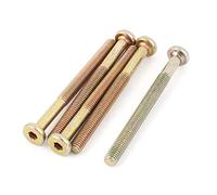 Sourcingmap M6 x 70mm Threaded 1mm Pitch Hex Socket Head Cap Screws Bolts 5 Pcs