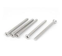 Sourcingmap M6 x 80mm Phillips Flat Head Countersunk Bolts Machine Screws 5pcs