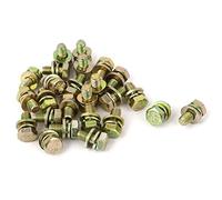 sourcingmap M6x12mm 8.8 Grade Yellow Zinc Plated Hex Head Bolt 25pcs w Washer
