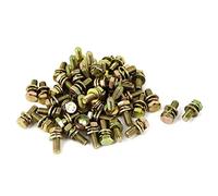 Sourcingmap M6x16mm 8.8 Grade Yellow Zinc Plated Hex Head Bolt 50pcs w Washer