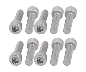 Sourcingmap M6x20mm 0.75mm Pitch 304 Stainless Steel Hex Socket Head Cap Screws Bolts 10pcs