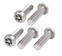 Sourcingmap M6x20mm 304 Stainless Steel Button Head Torx Security Tamper Proof Screws 5pcs