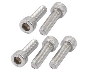 Sourcingmap M6x20mm 304 Stainless Steel Left Hand Thread Hex Socket Head Cap Screw Bolt 5pcs