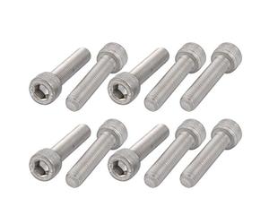 Sourcingmap M6x25mm 0.75mm Pitch 304 Stainless Steel Hex Socket Head Cap Screws Bolts 10pcs