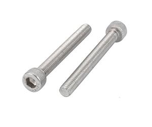 Sourcingmap M6x50mm 304 Stainless Steel Left Hand Thread Hex Socket Head Cap Screw Bolt 2pcs