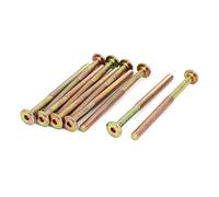 sourcingmap M6x85mm Flat Hex Socket Head Hexagon Furniture Bolts Connector Fastener 10pcs