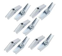 Sourcingmap M8 Dia Female Thread Spring Loaded Hollow Wall Anchor Toggle Wing Nut 10pcs