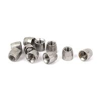 Sourcingmap M8 Female Thread Stainless Steel Conical Cap Tapered Cone Nut 10pcs