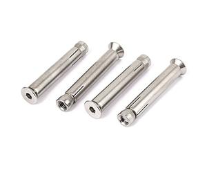 Sourcingmap M8 Thread 70mm Long Hex Socket Flat Head Expansion Anchor Bolt 4pcs