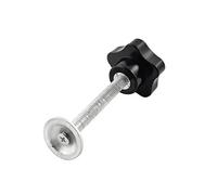 Sourcingmap M8 Threaded Screw On Type Black Clamping Grip Knobs 88mm Length