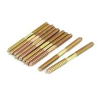 Sourcingmap M8 x 100mm Double End Threaded Machine Self Tapping Screw Stud 10Pcs