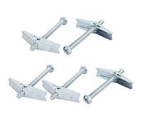 Sourcingmap M8 x 100mm Male Thread Spring Loaded Hollow Wall Round Head Toggle Bolt 5pcs