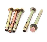 Sourcingmap M8 x 100mm Thread Hex Head Split Expansion Bolts Screws 5 Pcs