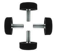 Sourcingmap M8 x 20 x 30mm Screw on Furniture Glide Leveling Feet Floor Protector Adjustable Leveler for Table Desk Leg 4 Pack