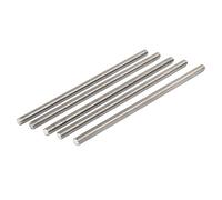 Sourcingmap M8 x 200mm 304 Stainless Steel Fully Threaded Rods Fasteners Silver Tone 5 Pcs