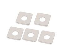Sourcingmap M8 x 20mm Square Stainless Steel Flat Repair Plate Silver Tone 5pcs