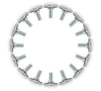 sourcingmap M8 x 25 x 30mm Screw on Furniture Glide Leveling Feet Floor Protector Adjustable Leveler for Chair Machine Leg 16 Pack
