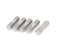 Sourcingmap M8 x 30mm A2 Stainless Steel Double End Threaded Stud Screw Bolt 5 Pcs