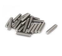 Sourcingmap M8 x 35mm 1.25mm Pitch 304 Stainless Steel Fully Threaded Rod Silver Tone 20 Pcs