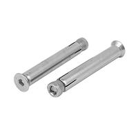 Sourcingmap M8 x 80mm 304 Stainless Steel Hex Socket Countersunk Head Sleeve Anchor 2PCS