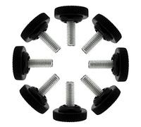 Sourcingmap M8x16.5mmx27.5mm Screw on Furniture Glide Leveling Feet Floor Protector Adjustable Leveler for Chair Leg 8 Pack