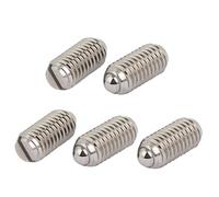 Sourcingmap M8x16mm 304 Stainless Steel Body Slotted Ball Style Spring Plunger 5pcs