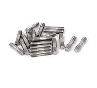 Sourcingmap M8x35mm 304 Stainless Steel Double End Thread Stud Teeth Rod Silver Tone 20pcs