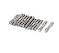 Sourcingmap M8x50mm Tight Adjustable Push Rod Double End Thread Stud Silver Tone 20pcs