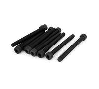 Sourcingmap M8x80mm Hex Bolt Socket Head Cap Machine Screws Fasteners Black 10pcs