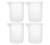 sourcingmap Measuring Cup 100ml PP Plastic Graduated Beaker Transparent for Lab Kitchen liquids 4pcs