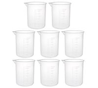 sourcingmap Measuring Cup 150ml PP Plastic Graduated Beaker Transparent for Lab Kitchen liquids 8pcs