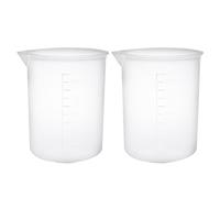 sourcingmap Measuring Cup 300ml PP Plastic Graduated Beaker Transparent for Lab Kitchen liquids 2pcs