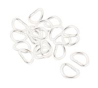 Sourcingmap Metal Bag D Shaped Belt Adjustive Loop Ring Buckle Fastener 20 Pcs Silver Tone
