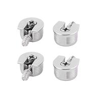 sourcingmap Metal Home Furniture Half-Round Shape Screw in Type Shelf Holder Pin 4 Pcs