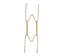 Sourcingmap Metal Spring Plate Hangers, Natural and Stretch Length 7.5" to 9", Wall Rack Holder Dismountable Hook Stand Hanging Display Gold Tone