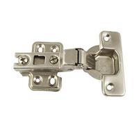 Sourcingmap Metallic Buffering Half Overlay Hinge for Cabinet Door