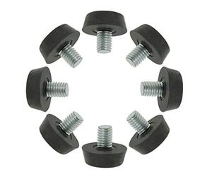 Sourcingmap Metric M8 x 1.25 Furniture Glide Leveling Feet Adjustable Leveler Floor Protector for Table Desk Cabinet Leg 8 Pack