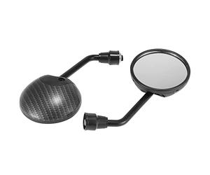 sourcingmap Motorcycle Plastic Shell 10mm Thread Blind Spot Rearview Mirror Pair