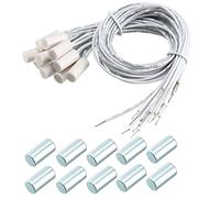 Sourcingmap N.C. Recessed Wired Window Door Contact Sensor Alarm Magnetic Reed Switch White HC34A 5pcs