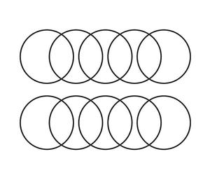 sourcingmap Nitrile Rubber O-Rings 135mm OD 130.2mm ID 2.4mm Width, Metric Sealing Gasket, Pack of 10