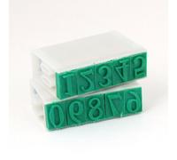 Sourcingmap Number Stamp 0-9, Green, Detachable, 18mm, 1 Set