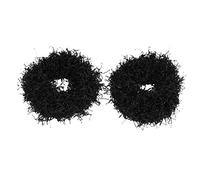 Sourcingmap® Nylon Lady Rope Design Elastic Ponytail Holder Hair Ties Bands Accessory 2 Pcs Black