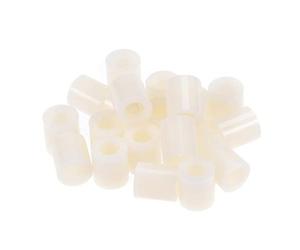 Sourcingmap Nylon Round Spacer Washer 4mm ID 7mm OD 8mm Length for M4 Screws Block White 20Pcs, for 3D Printer TV Wall Mount Outlet Pegboard Motorbike