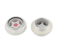 Sourcingmap Oil Liquid Level Gauge Sight Glass 24mm Male Threaded Aluminum Alloy Air Compressor Fittings with O-Ring 2Pcs