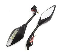 Sourcingmap Pair 10MM Thread Yellow LED Turn Signals Indicator Side Mirrors